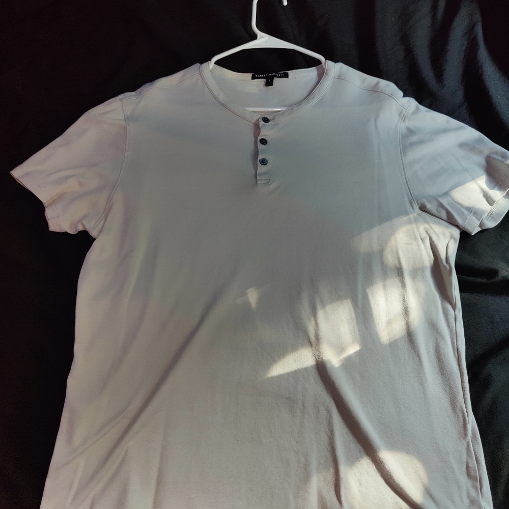 Robert Barakett 1/4 button up tee size (L) Pima cotton NWOT